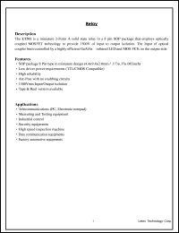 LT311 datasheet: solid state relay that employs optically coupled MOSFET, 1500V isolation LT311