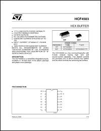 HCF4503 datasheet: HEX BUFFER HCF4503
