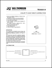 TEA2031A datasheet: COLOR TV EAST-WEST CORRECTION TEA2031A