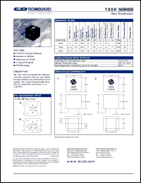 1003 datasheet: Pulse transformer. Turns ratio (+-2%) 2:1:1. 1003