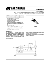 VNP49N04 datasheet: OMNIFET FULLY AUTOPROTECTED POWER MOSFET VNP49N04