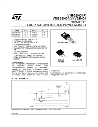 VNP28N04FI datasheet: OMNIFET FULLY AUTOPROTECTED POWER MOSFET VNP28N04FI