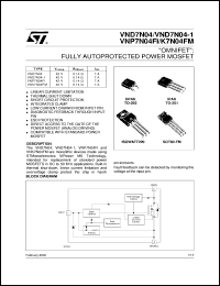 VND7N04 datasheet: OMNIFET FULLY AUTOPROTECTED POWER MOSFET VND7N04