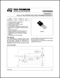 VNW50N04 datasheet: OMNIFET FULLY AUTOPROTECTED POWER MOSFET VNW50N04