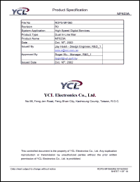 MF623A datasheet: Product type: dual in-line filter. System application: high speed digital services. MF623A