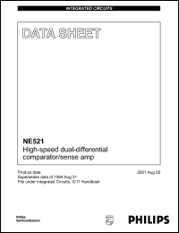 NE521D datasheet: High-speed dual-differential comparator/sense amp NE521D