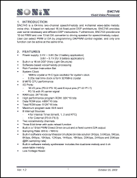 SNC745 datasheet: 16-bit voice processor SNC745