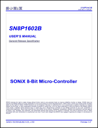 SN8P1602BS datasheet: 5 V, 8-bit microcontroller SN8P1602BS