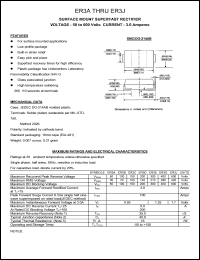 ER3J datasheet: 600 V, 3 A,surface mount superfast rectifier ER3J