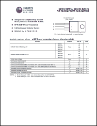 BDX54 datasheet: 45 V, PNP silicon power darlington BDX54