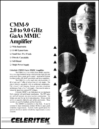 CMM-9 datasheet: 2.0 to 9.0 GHz GaAs MMIC power amplifier CMM-9