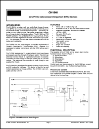 CH1840 datasheet: Low profile data access arrangement module CH1840