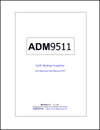 ADM9511 datasheet: LAN/modem controller ADM9511