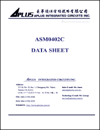 ASM0402C datasheet: 3 V, very low-cost voice synthesizer with 4-bit microprocessor ASM0402C
