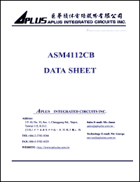 ASM4112CB datasheet: 3 V, very low-cost voice synthesizer with 4-bit microprocessor ASM4112CB