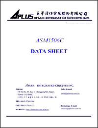 ASM1506C datasheet: 3 V, very low-cost voice synthesizer with 4-bit microprocessor ASM1506C