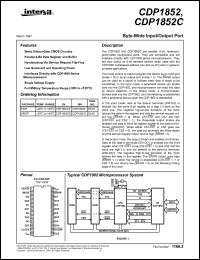 CDP1852CE datasheet: Byte-wide input/output port CDP1852CE