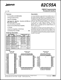 CP82C55A-5 datasheet: CMOS programmable peripheral interface, 5MHz CP82C55A-5