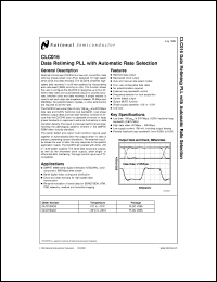 CLC016AJQ datasheet: Data Retiming PLL with Automatic Rate Selection CLC016AJQ