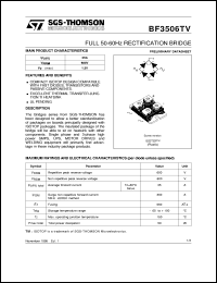 BF3506TV datasheet: FULL 50-60HZ RECTIFICATION BRIDGE BF3506TV