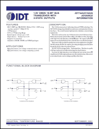 IDT74AUC16245PFI datasheet: 1.8V CMOS 16-bit transceiver with 3-state outputs IDT74AUC16245PFI