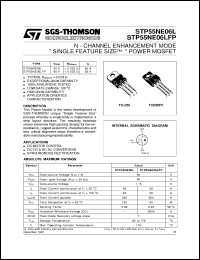 STP55NE06L datasheet: N-CHANNEL ENHANCEMENT MODE SINGLE FEATURE SIZE POWER MOSFET STP55NE06L