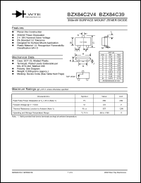 BZX84C2V4-T1 datasheet: 350mW zener diode, 2.4V BZX84C2V4-T1