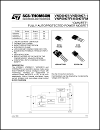 VND5N07 datasheet: OMNIFET FULLY AUTOPROTECTED POWER MOSFET VND5N07