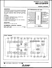 M51272P datasheet: NTSC/PAL encoder M51272P