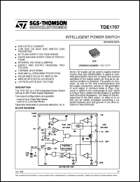 TDE1707FP datasheet: INTELLIGENT POWER SWITCH TDE1707FP