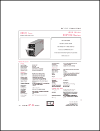 DHF1K2PS48 datasheet: AC/DC front end. Output power 1200 watts for 220 VAC input; output power 800 watts for 110 VAC input. Output voltage 48.0 VDC; output current 24 A. Output voltage 12.5 VDC; output current 4 A. DHF1K2PS48