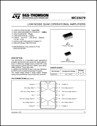 MC33079D datasheet: LOW NOISE QUAD BIPOLAR OP-AMPS MC33079D