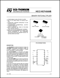 HCF4089B datasheet: BINARY RATE MULTIPLIER HCF4089B