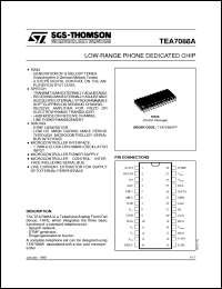 TEA7088A datasheet: LOW-RANGE PHONE DEDICATED CHIP TEA7088A