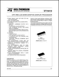 STV9410 datasheet: CRT AND LCD SEMI-GRAPHIC DISPLAY PROCESSOR STV9410