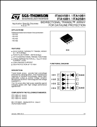 ITA25B1 datasheet: BIDIRECTIONAL TRANSIL ARRAY FOR DATALINE PROTECTION - (ASD) ITA25B1