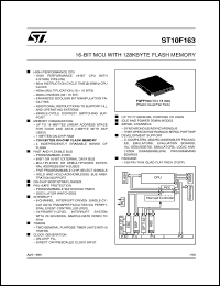 ST10F163_DS datasheet: 16-BIT MCU WITH 128KBYTE FLASH MEMORY - 04/1999 ST10F163_DS