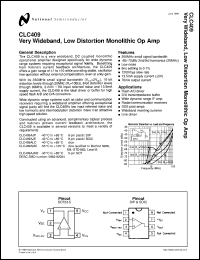 CLC409AJE-TR13 datasheet: Very Wideband, Low Distortion Monolithic Op Amp CLC409AJE-TR13