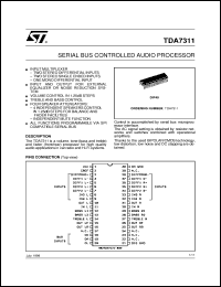 TDA7311 datasheet: SERIAL BUS CONTROLLED AUDIO PROCESSOR TDA7311