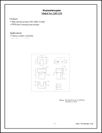 LBT-134 datasheet: Photointerrupter. LBT-134