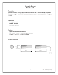 LC-21 datasheet: Magnetic contact. LC-21