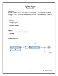 LC-22 datasheet: Magnetic contact. LC-22