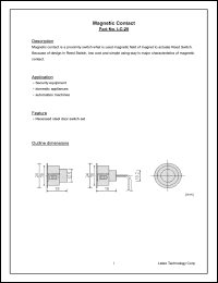 LC-25 datasheet: Magnetic contact. LC-25