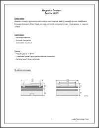 LC-73 datasheet: Magnetic contact. LC-73