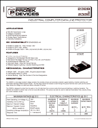 422E datasheet: Max voltage:24V; 200mA; data processing data line protector. For data processing equipment, long line transmission systems, control processing computers, building managenent systems 422E