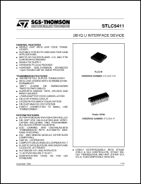 STLC5411P datasheet: 2B1Q U INTERFACE DEVICE STLC5411P