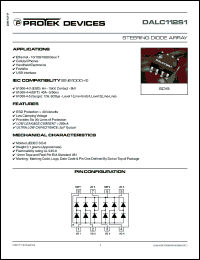 DALC112S1 datasheet: 20V; 145mW; steering diode array DALC112S1