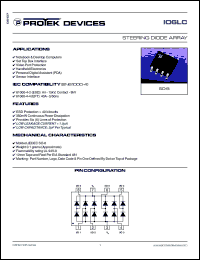 IO6LC datasheet: 30V; 350W; steering diode array. For notebook & desktop computers, set top box interface, video port protection, handheld electronics, etc. IO6LC