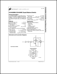 CD4066BCN datasheet: Quad bilateral switch CD4066BCN