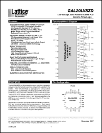 GAL20LV8ZD-15QJ datasheet: Low voltage, zero power E2CMOS PLD generic array logic, 15ns GAL20LV8ZD-15QJ